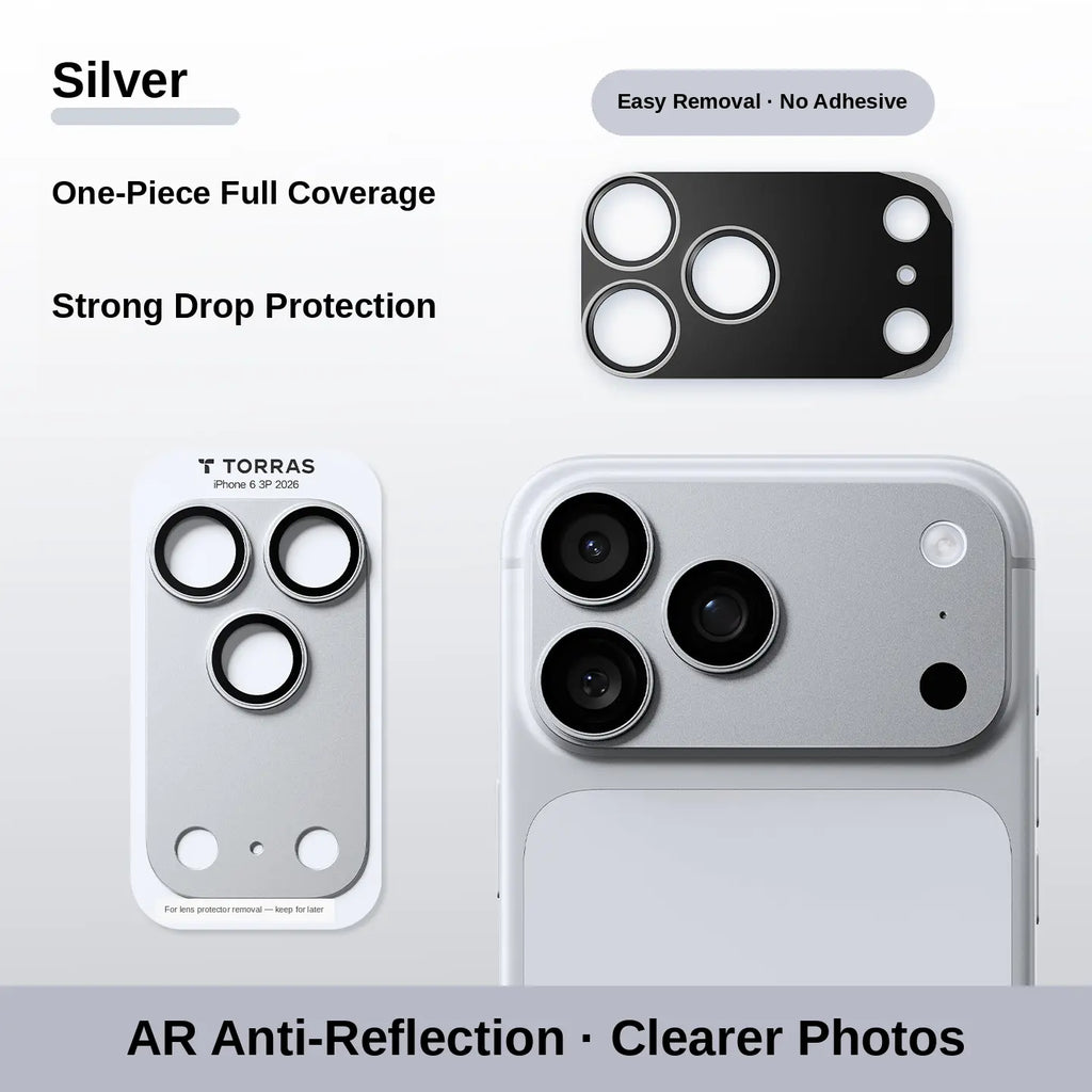9H+ Tempered Glass Camera Lens & Module Protector for iPhone 17 Series – Shatterproof Cosmic Orange