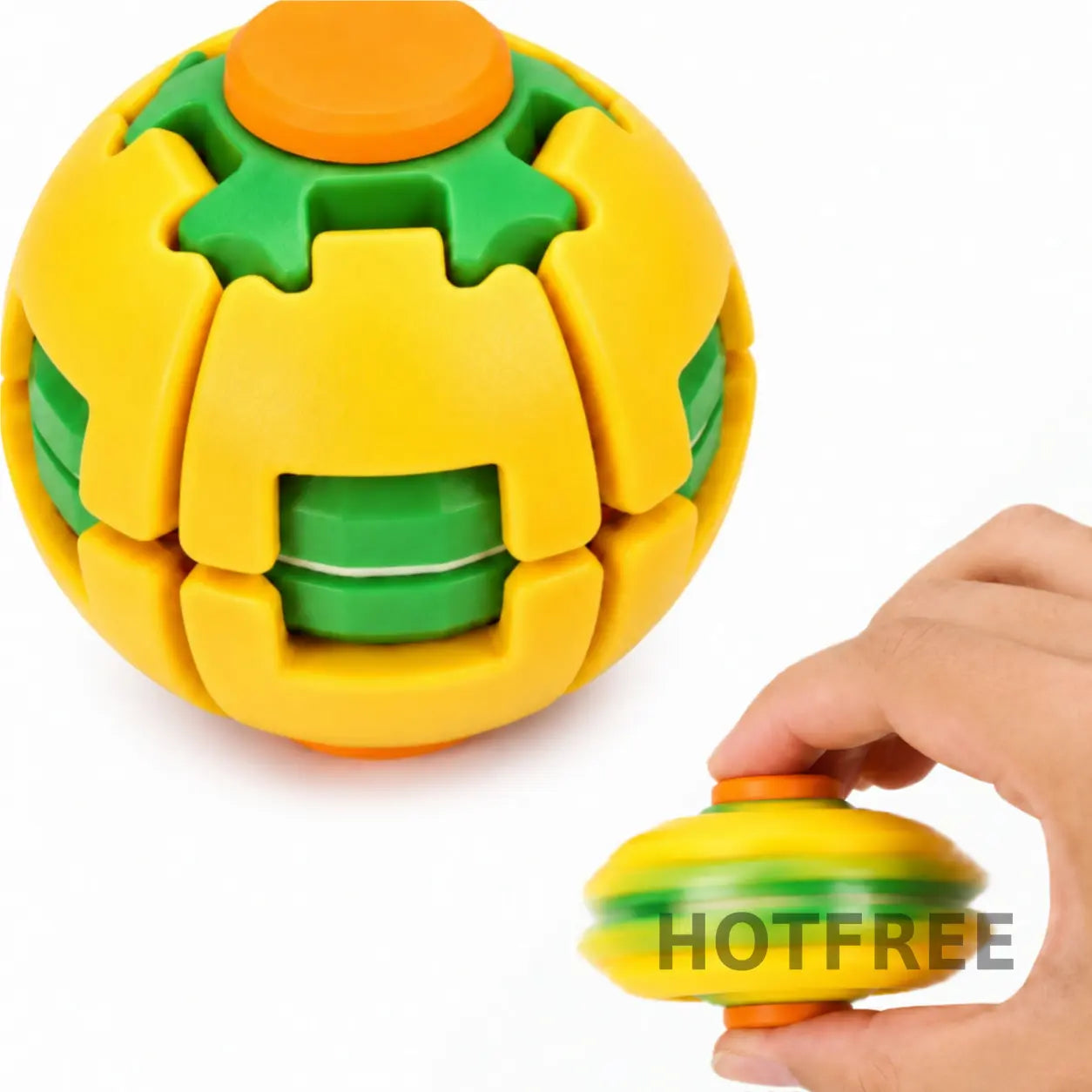 Hotfree 3D Printed Fidget Gyro Ball – Smooth Spinning Stress Anxiety Relief Desk Gadget