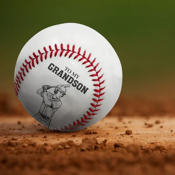 Personalized Baseball Ball with Loving Grandma Message, Creative Keepsake Gift for Grandson and Baseball Fan - 3
