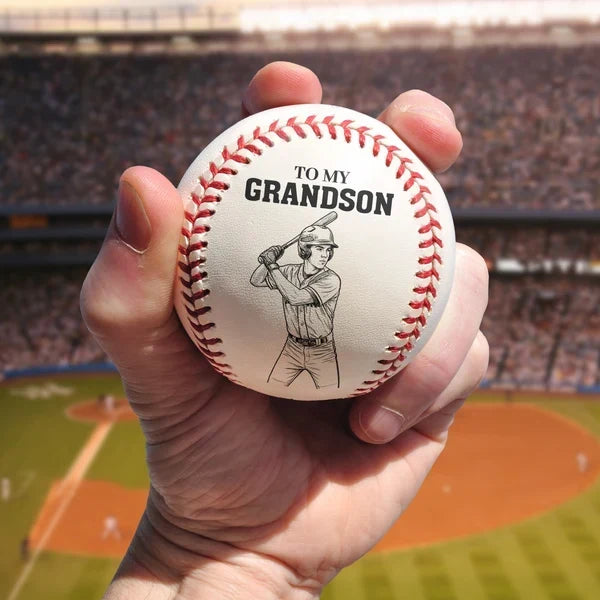 Personalized Baseball Ball with Loving Grandma Message, Creative Keepsake Gift for Grandson and Baseball Fan - 5