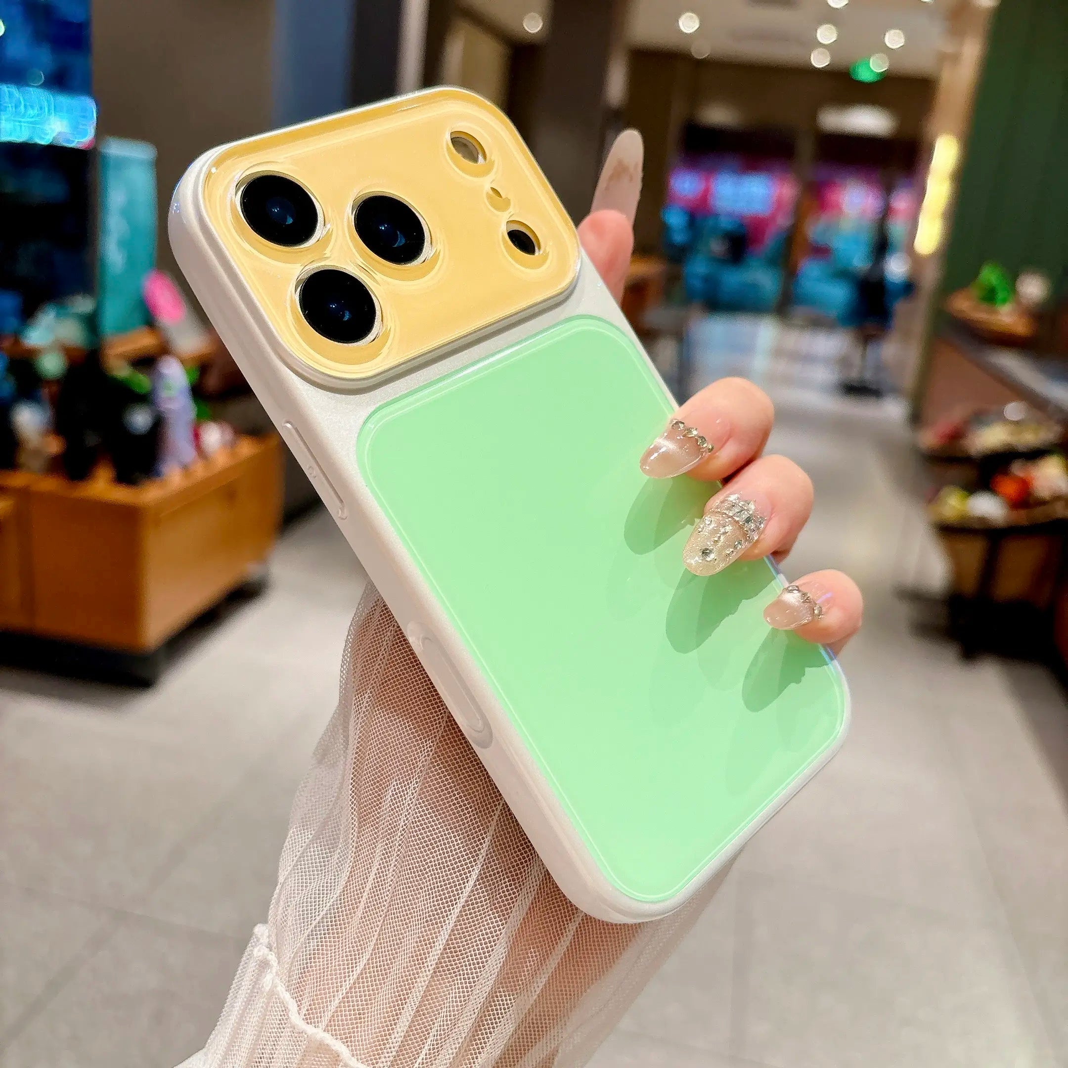 Contrast Color Matte Case for iPhone 17 16 15 14 13 Pro Max – Anti-Fall Full Lens Protection