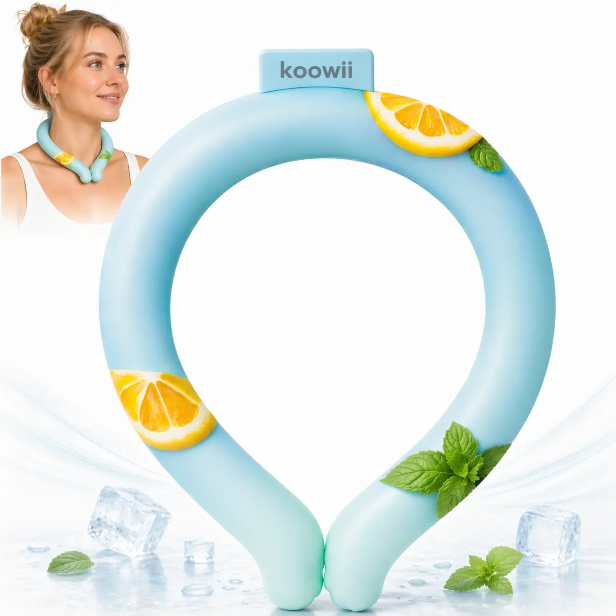 Reusable Neck Cooling Ring – Wearable Ice Neck Cooler for Summer Heat Relief