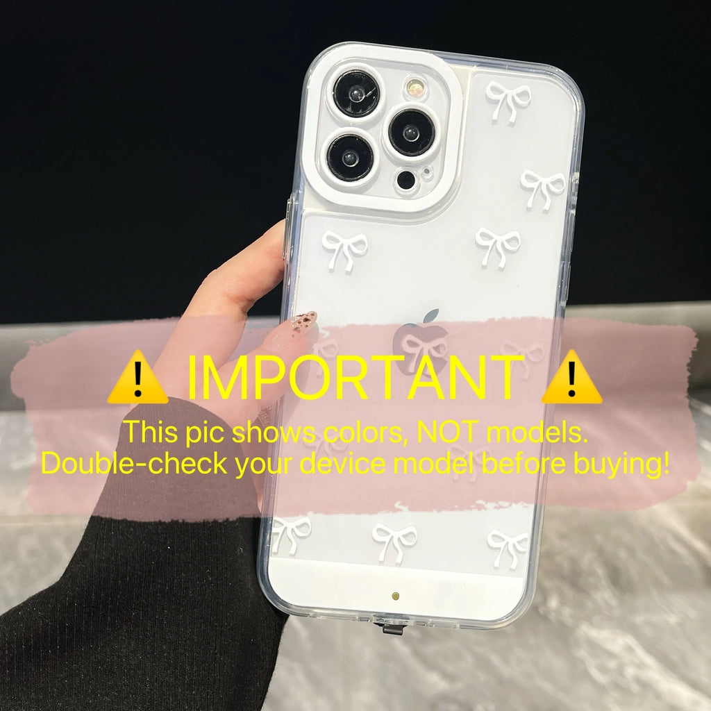 LED Bowknot Phone Case – Aesthetic Shockproof Protective Cover for iPhone 17 Pro Max
