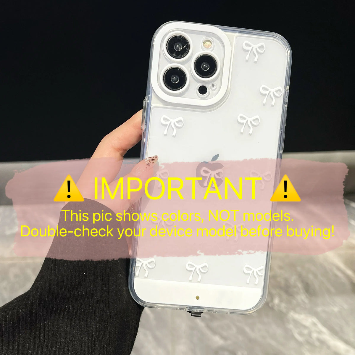 LED Bowknot Phone Case – Aesthetic Shockproof Protective Cover for iPhone 17 Pro Max