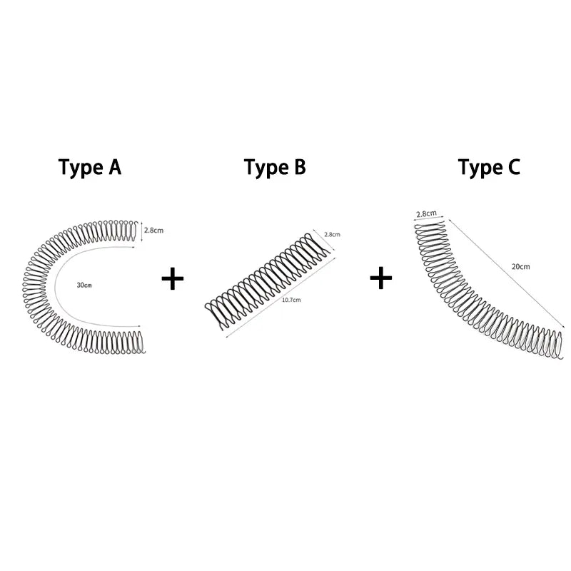 U Shape Hair Finishing Fixer Comb, 3 Pieces Bobby Bangs Holder Styling Tool Stretchable Hair Pin U Shape Wavy Comb Clips Spring Headband Circle Styling Black Pins Bun Hairpins for Women Girl