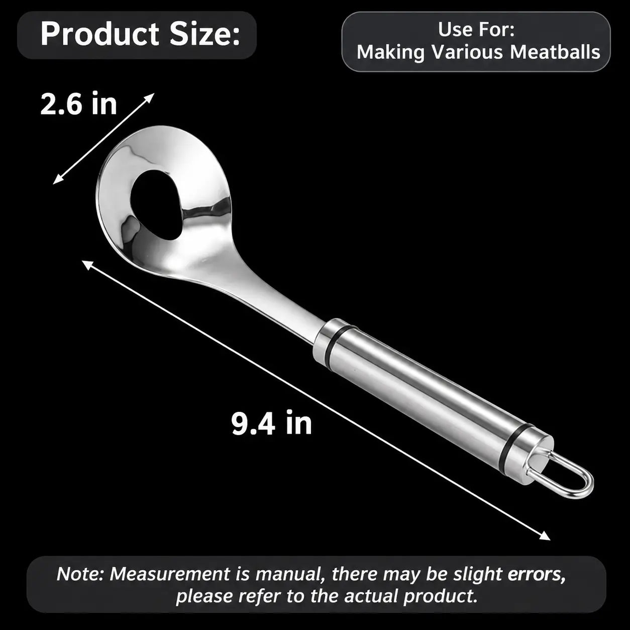 Stainless Steel Meatball Maker Spoon – Non-Stick Extrusion Scoop & Mold for Fish Balls & Shrimp Paste