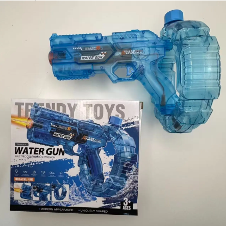 LED Electric Water Blaster Gun – Automatic Continuous Fire Water Gun with Transparent Tech Design & Rechargeable Battery