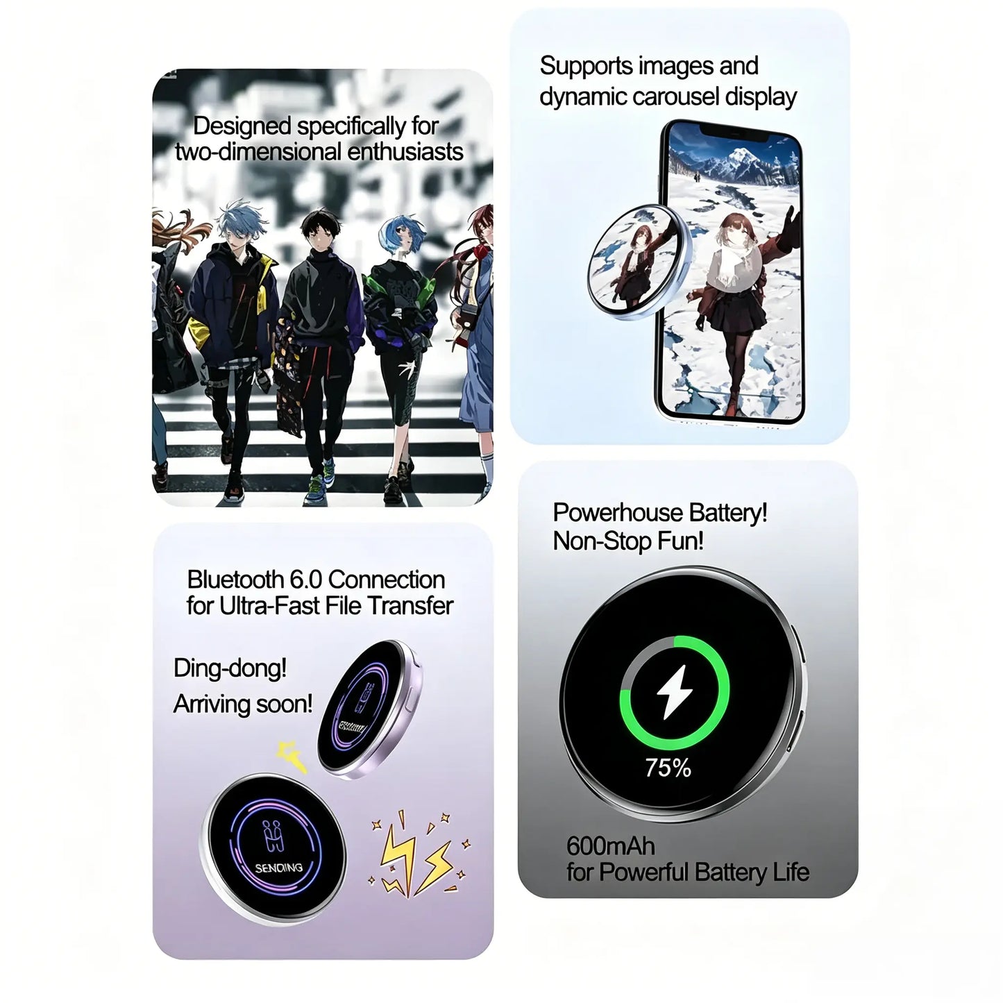 PixelPaw™ Smart Digital Display Badge With Custom GIF & Photos