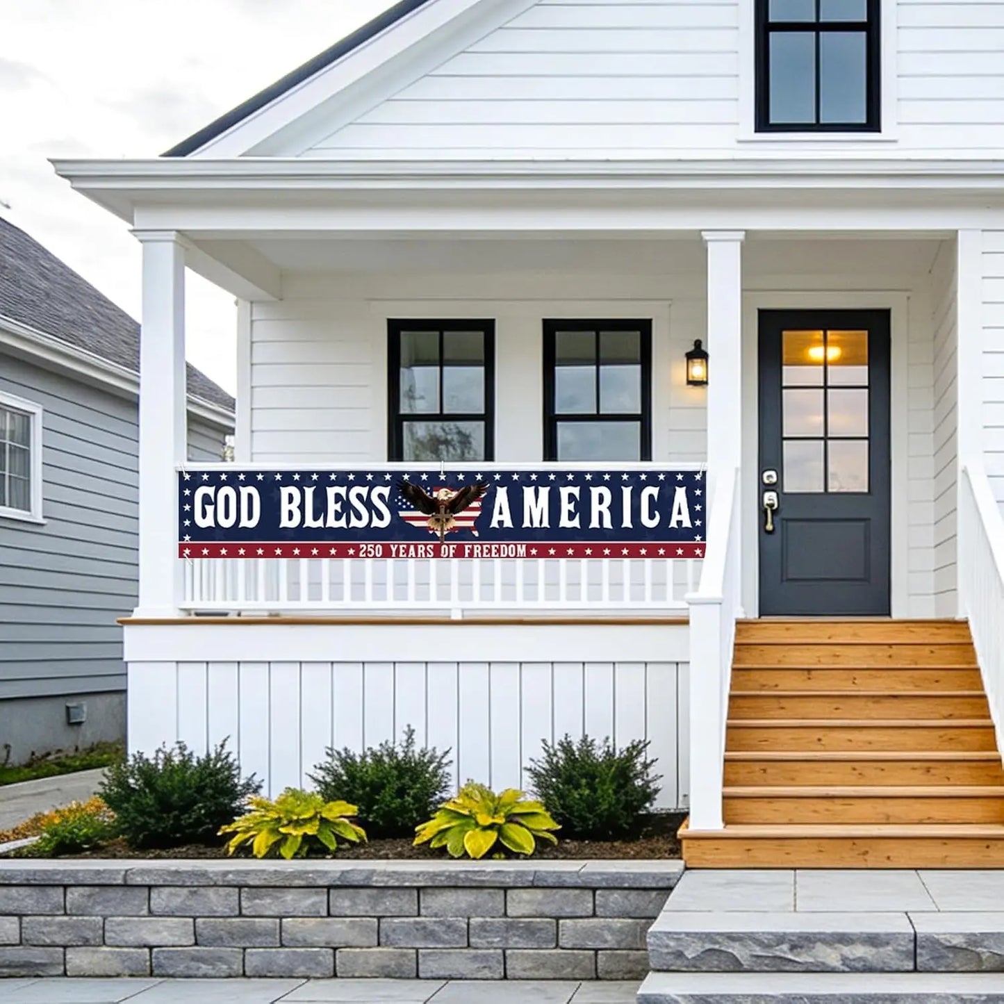 Celebrate 250 Years of Freedom™ – Large God Bless America Patriotic Banner