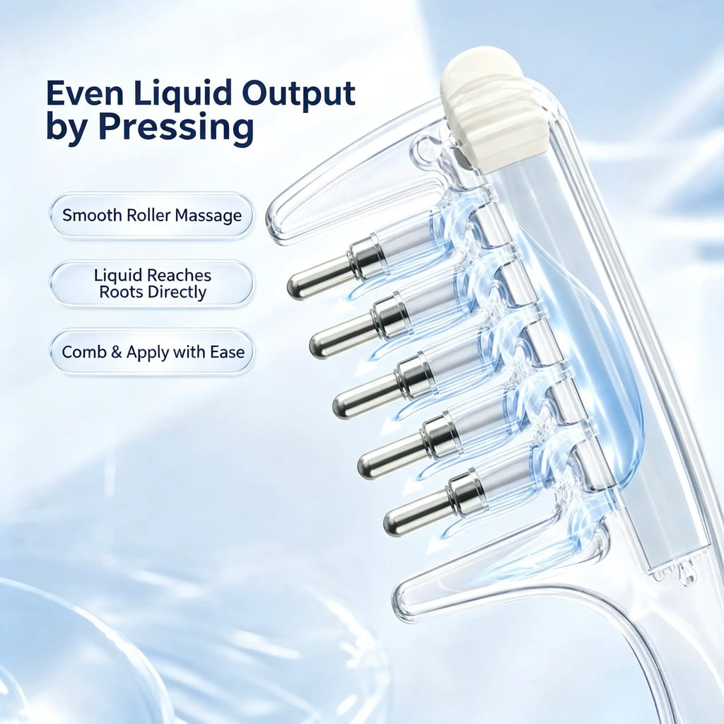 Scalp Liquid Applicator Comb – Refillable Hair Root Oil Massager for Hair Treatment
