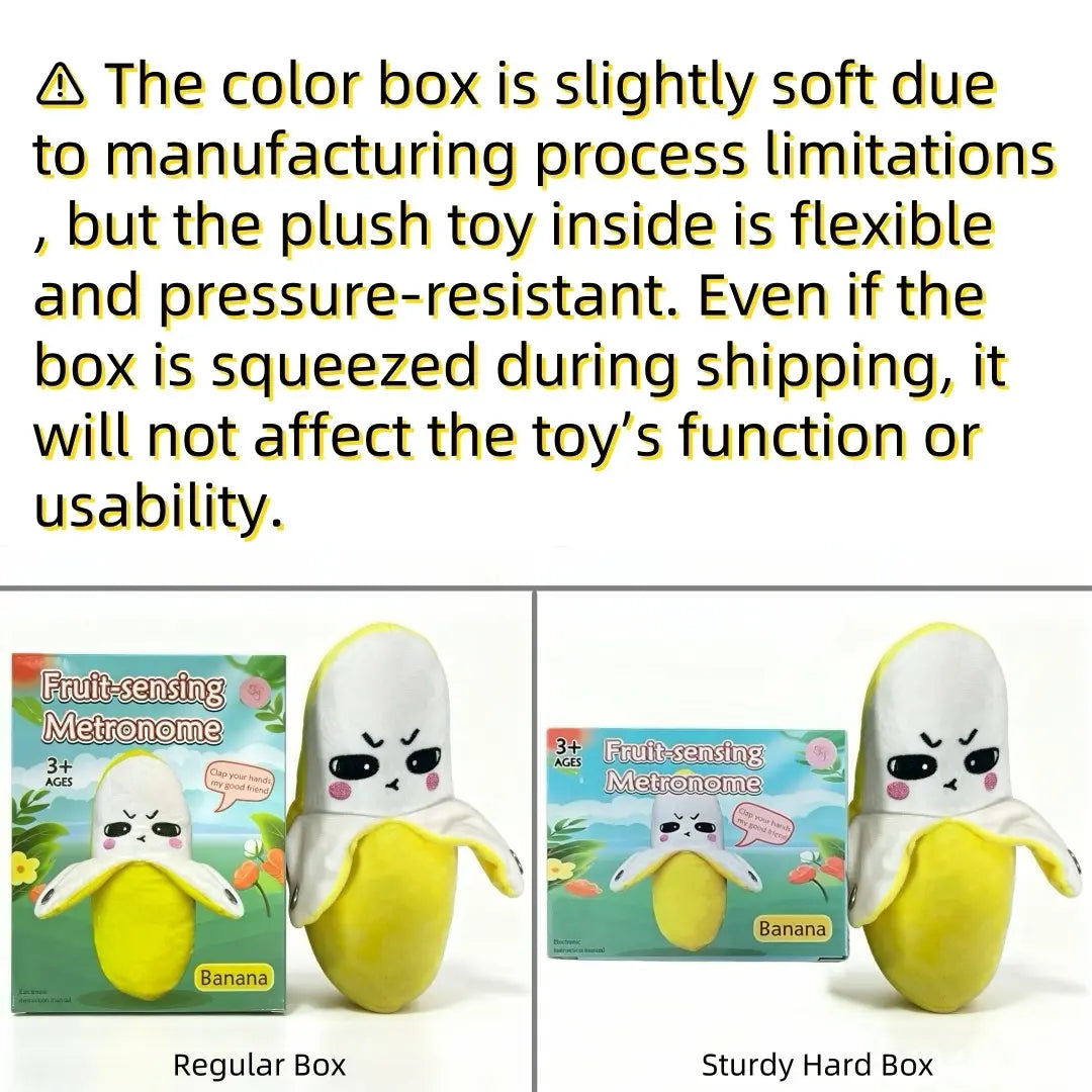 Interactive Music Electric Plush Toy Set - Cute Banana Strawberry Carrot Stuffed Animals (Ages 3+, Battery Included)