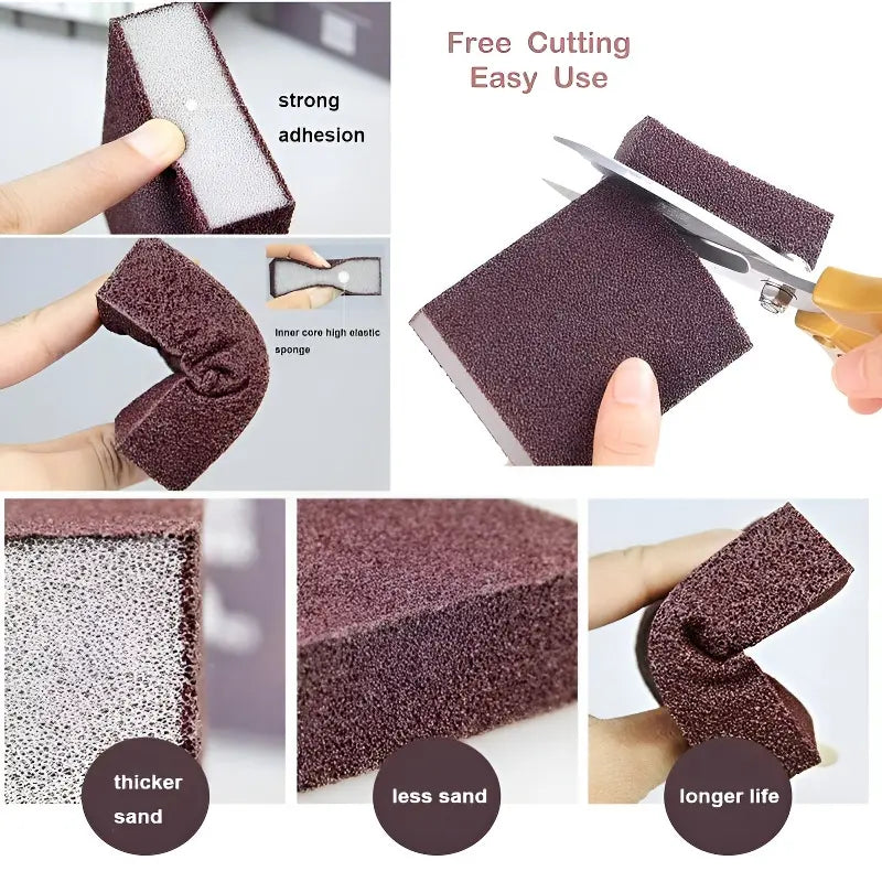 3-Pack Magic Emery Sponges | Powerful Rust & Stain Remover for Kitchen Pots