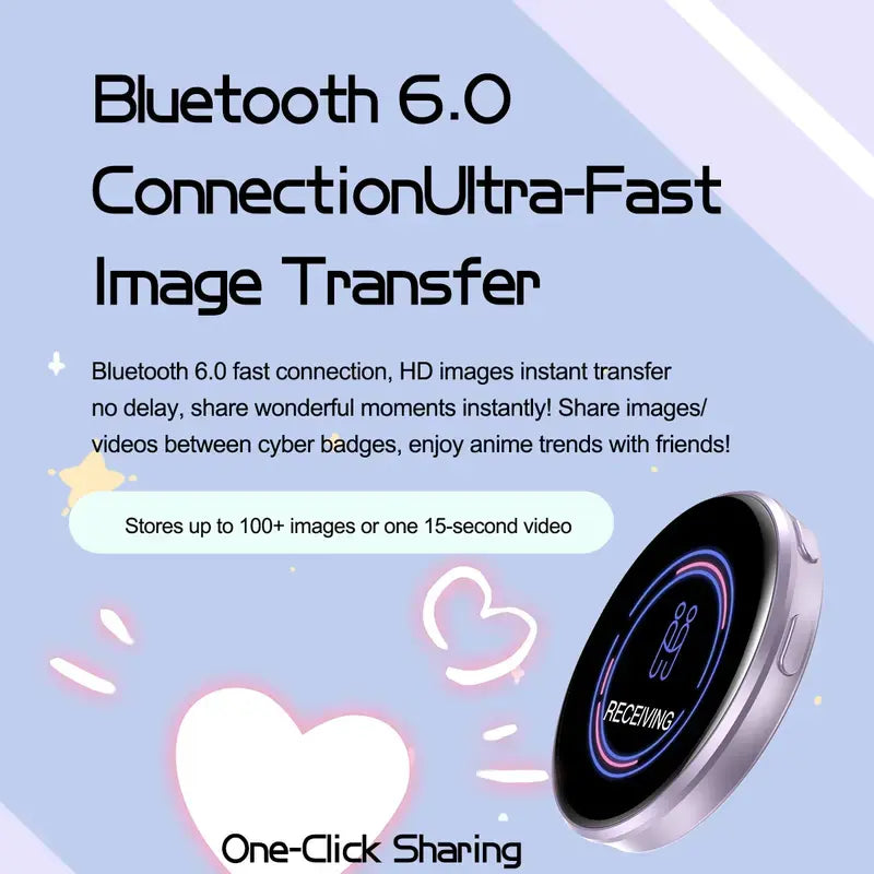 PixelPaw™ Smart Digital Display Badge With Custom GIF & Photos