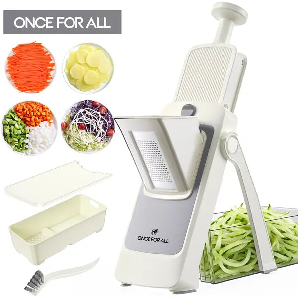 Adjustable Vegetable Slicer with Food Container – Safe Kitchen Mandoline