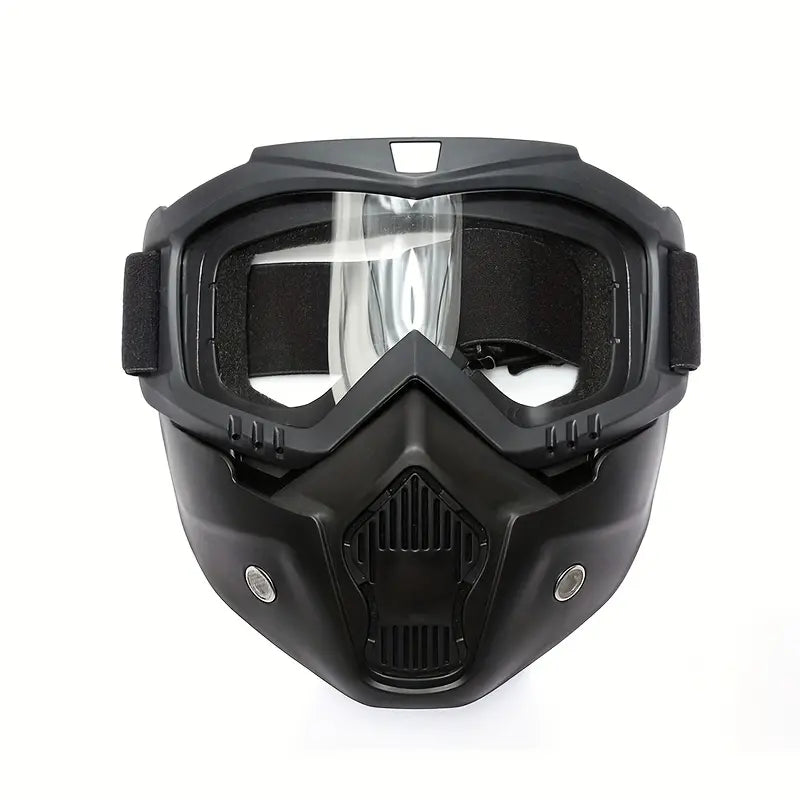 Full-Face Ski Goggles with Detachable Adjustable Mask | Anti-Fog HD Lenses, Comfort Sponge & Durable Plastic Frame