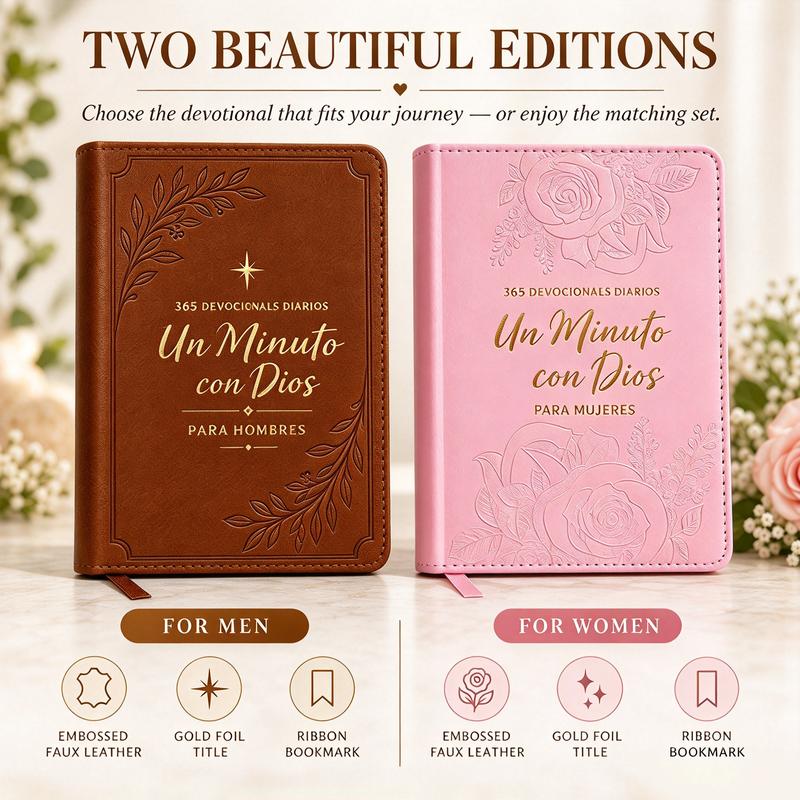 365-Day Embossed Faux Leather Daily Devotional Prayer Journal & Bible Study Book