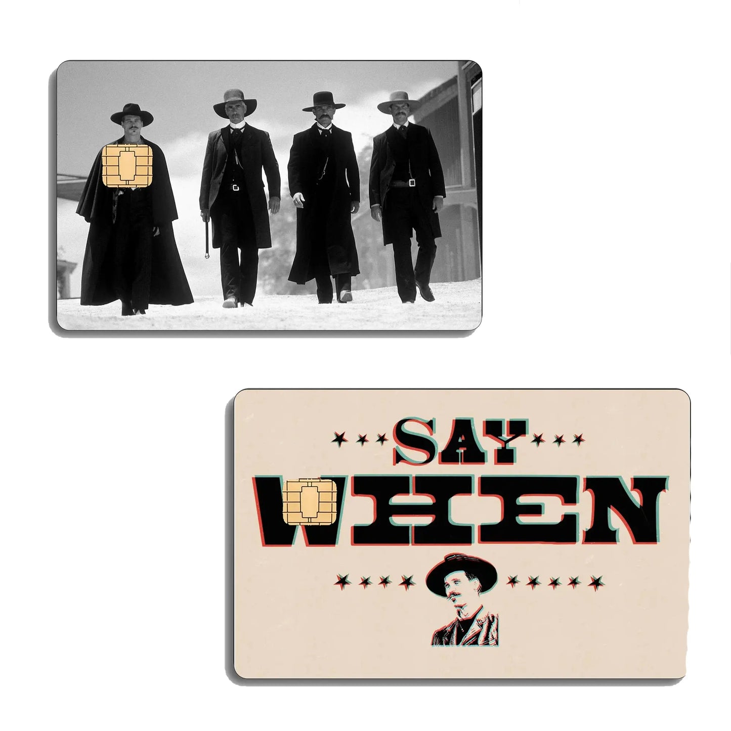 Tombstone Card Skin, I'm Your Huckleberry Say When Card Sticker, Doc Holliday Premium Matte Vinyl Stickers