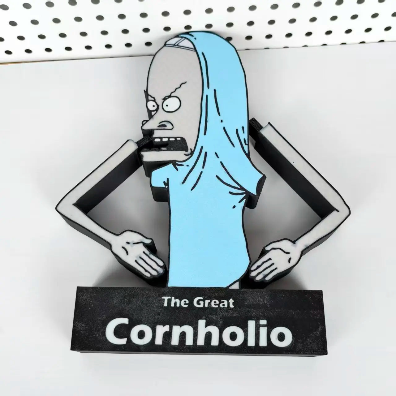 The Great Cornholio Toilet Paper Holder – Funny Character Bathroom Tissue Roll Stand & Novelty Home Decor