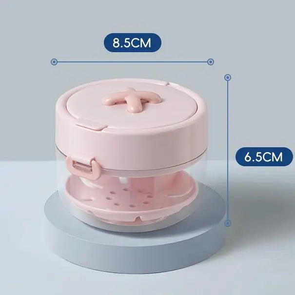Travel Retainer Cleaning Case with Soak Cup, Mirror and Brush