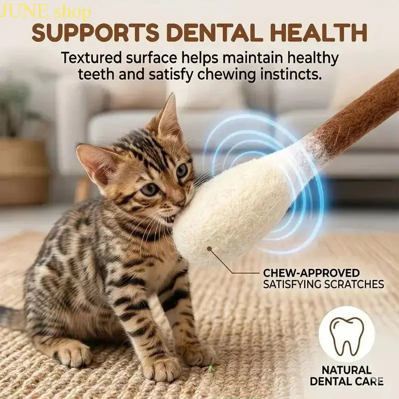 Giant Cotton Swab Cat Chew Toys for Teething and Interactive Play