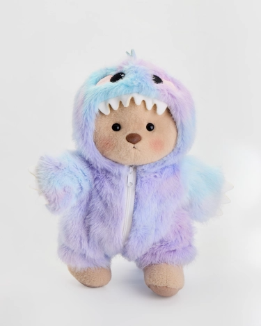 Furry Dino Bear | Handmade Jointed Teddy Bear Gift