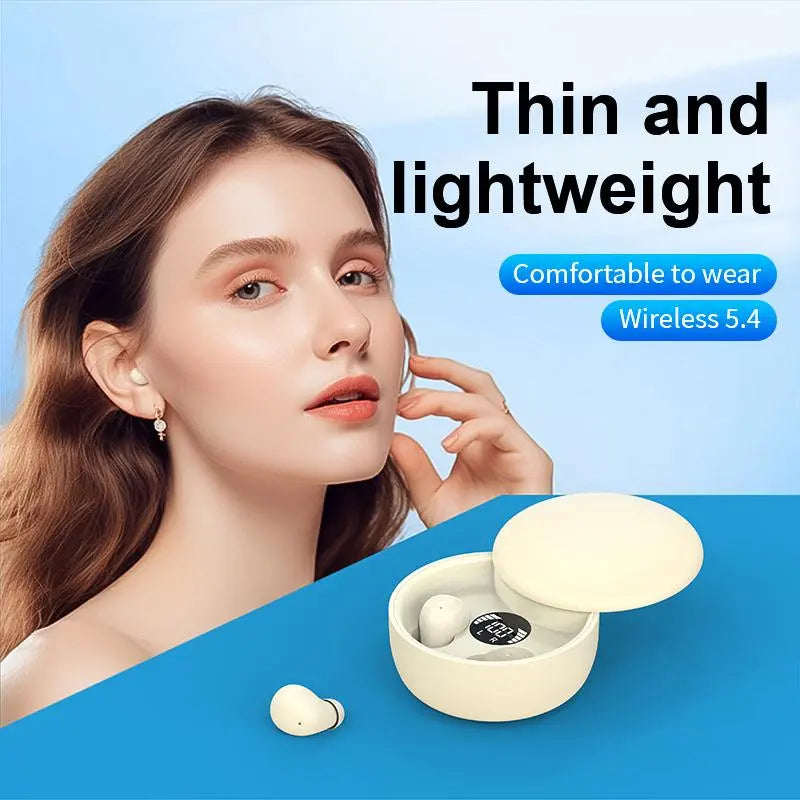 Mini Invisible Bluetooth 5.4 Wireless In-Ear Noise-Canceling Earbuds