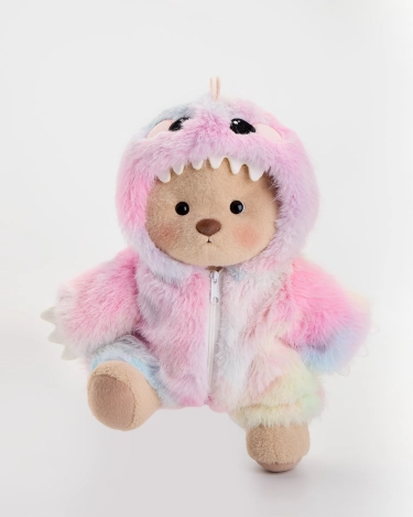 Furry Dino Bear | Handmade Jointed Teddy Bear Gift
