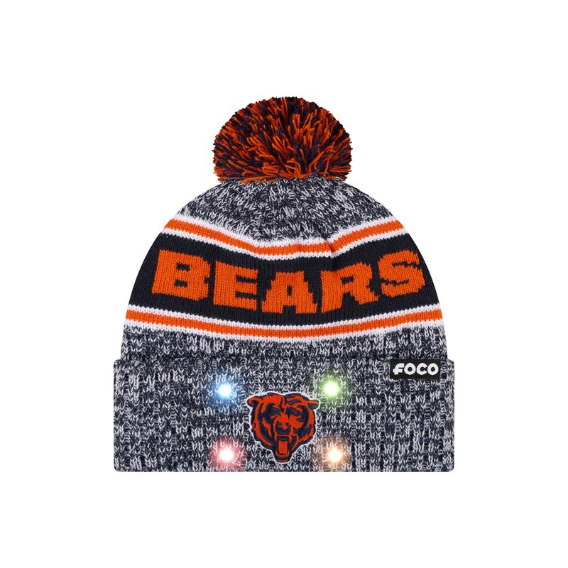NFL Officially Licensed Team Color Warm Light up Pom Beanie