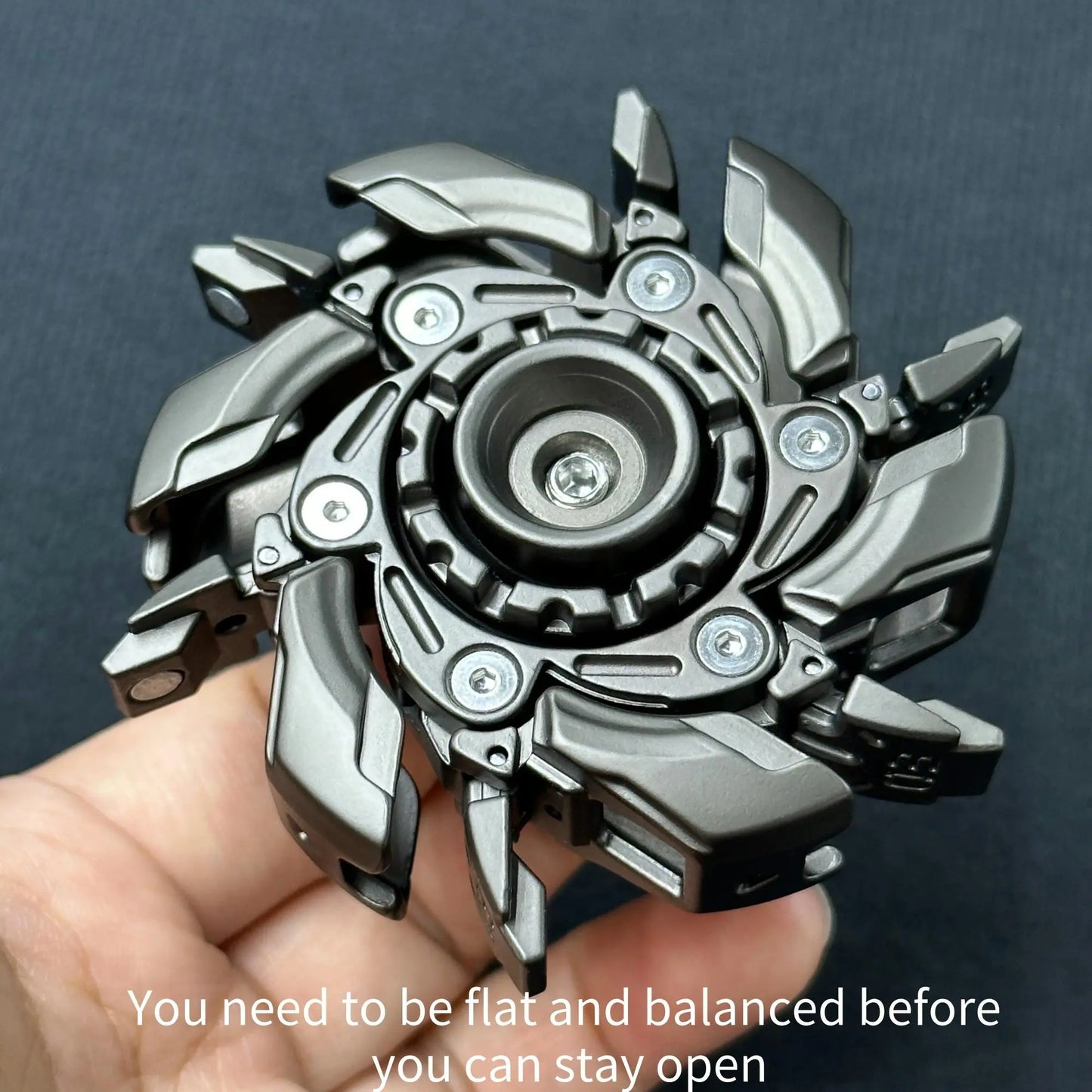 Fidget Spinner Toy, 1 Count Metal Design Stress Relief Toy, Stress Reliever, Open Armor Spinning Top Fidget Toy, Hand Spinner Toy for Adults, Metallic Finger Spinner, Fidget For Anxiety