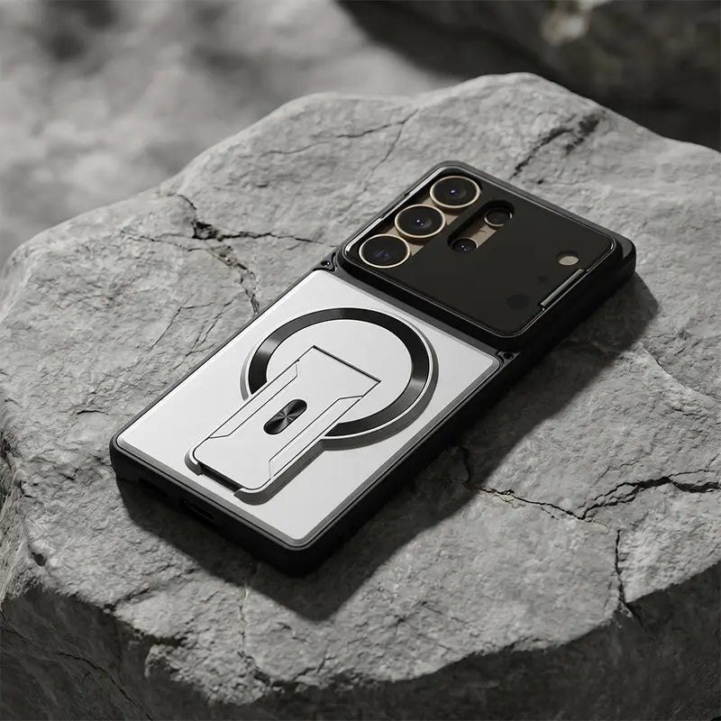 Multifunctional Magnetic Case for Samsung S Series – Invisible Stand & Camera Cover