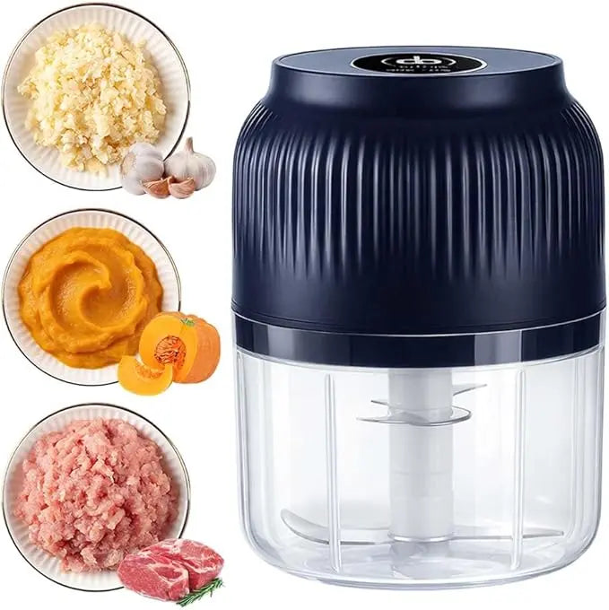 One-Touch Electric Food Chopper USB Rechargeable Mini Meat Grinder