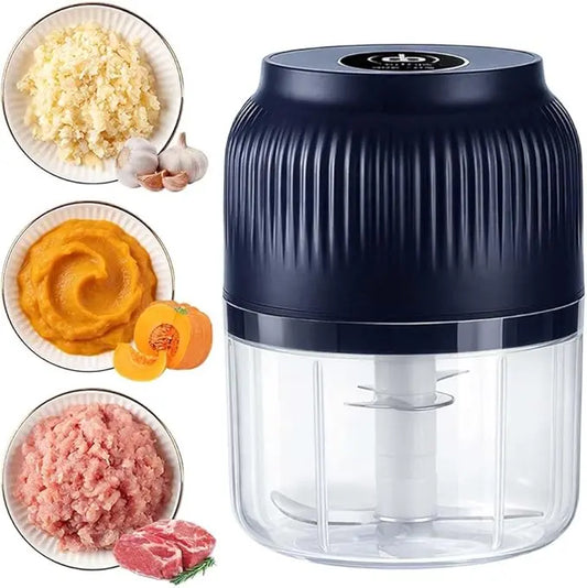 One-Touch Electric Food Chopper USB Rechargeable Mini Meat Grinder