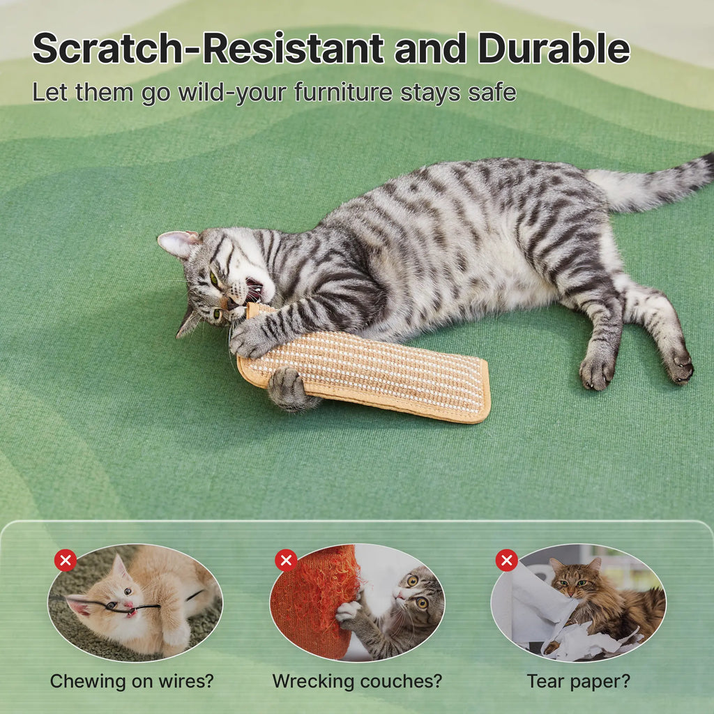 Potaroma Natural Sisal Cat Kicker Toys – Double-Stitched Scratching Toy (2 Pack)
