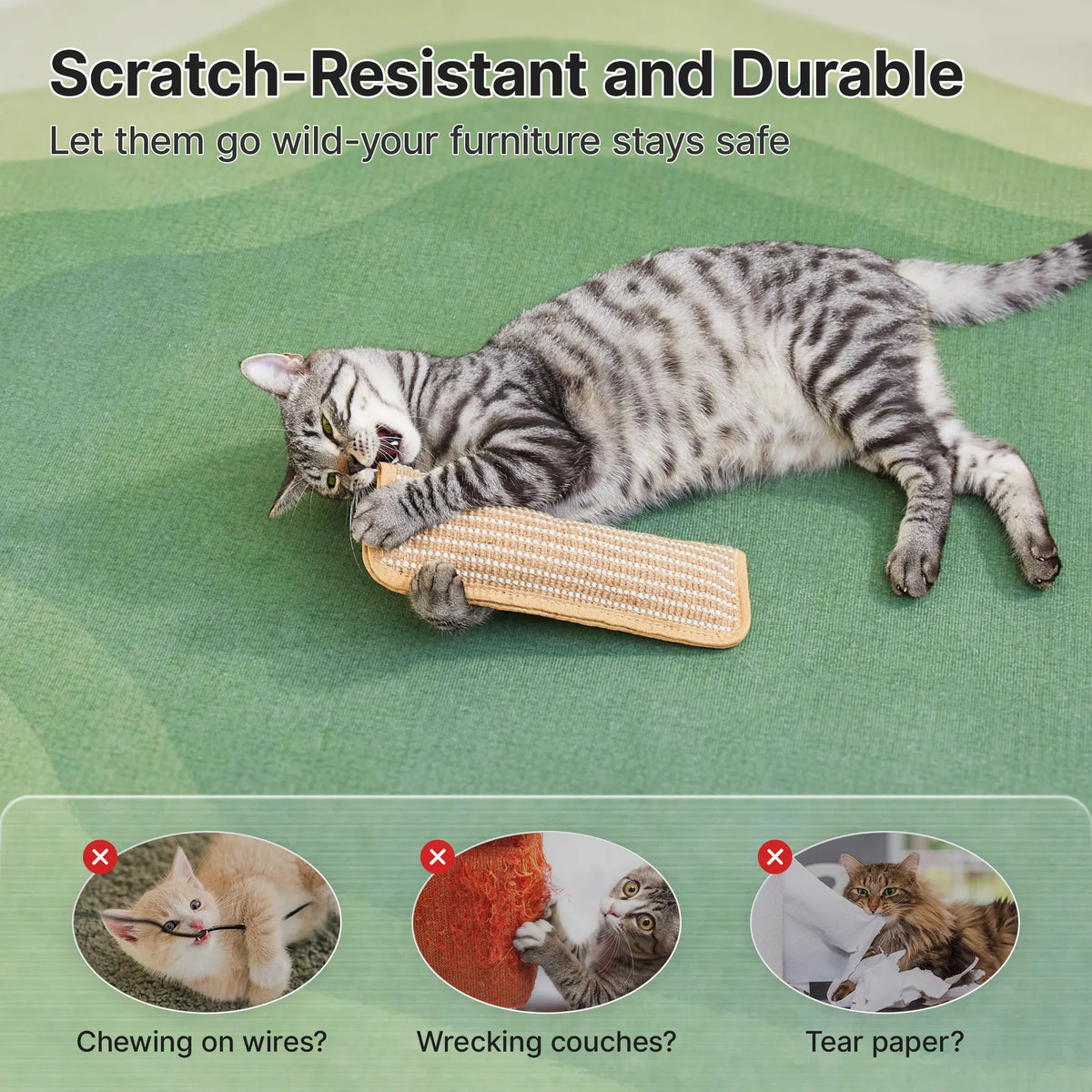 Potaroma Natural Sisal Cat Kicker Toys – Double-Stitched Scratching Toy (2 Pack)