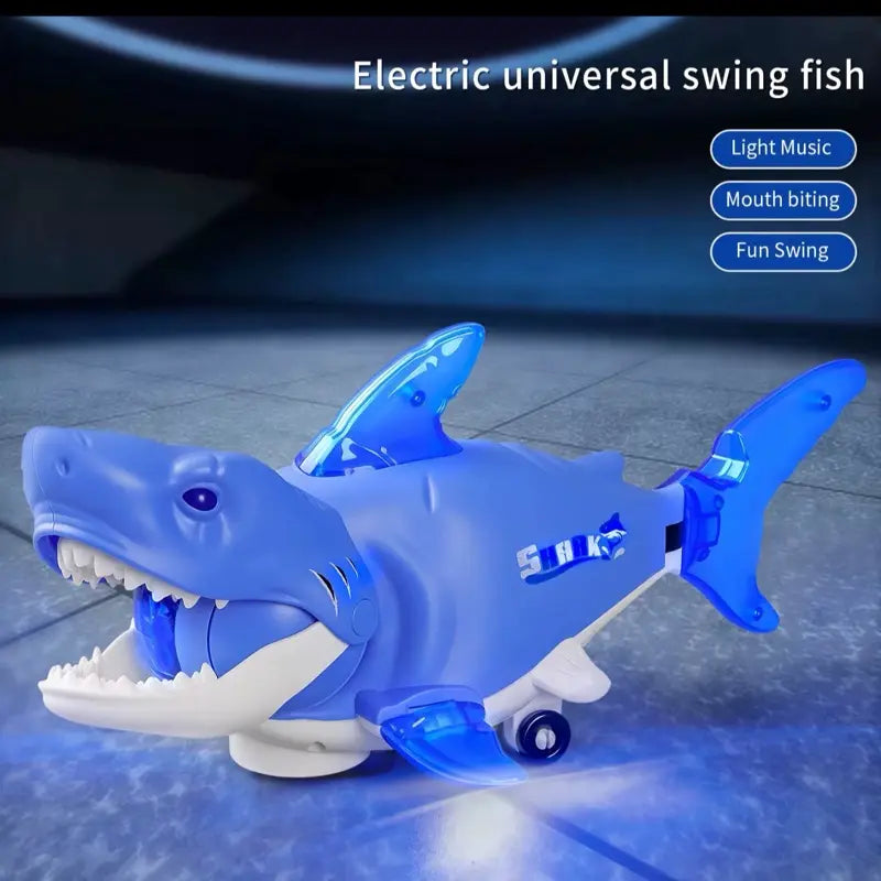 Deep-Sea Discovery: Electric "Bump & Go" Swinging Shark Toy
