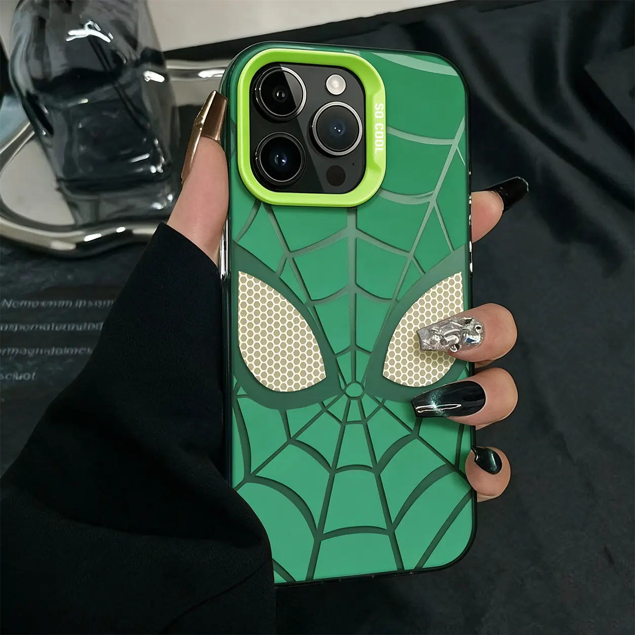 Creative Spider-Man Web Phone Case for iPhone 17 Pro Max – Trendy Pink Shockproof Protective Cover