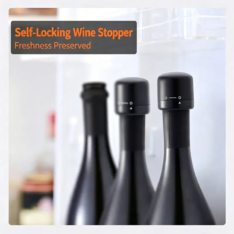 Reusable Vacuum Wine & Champagne Stopper with Leakproof Airtight Seal