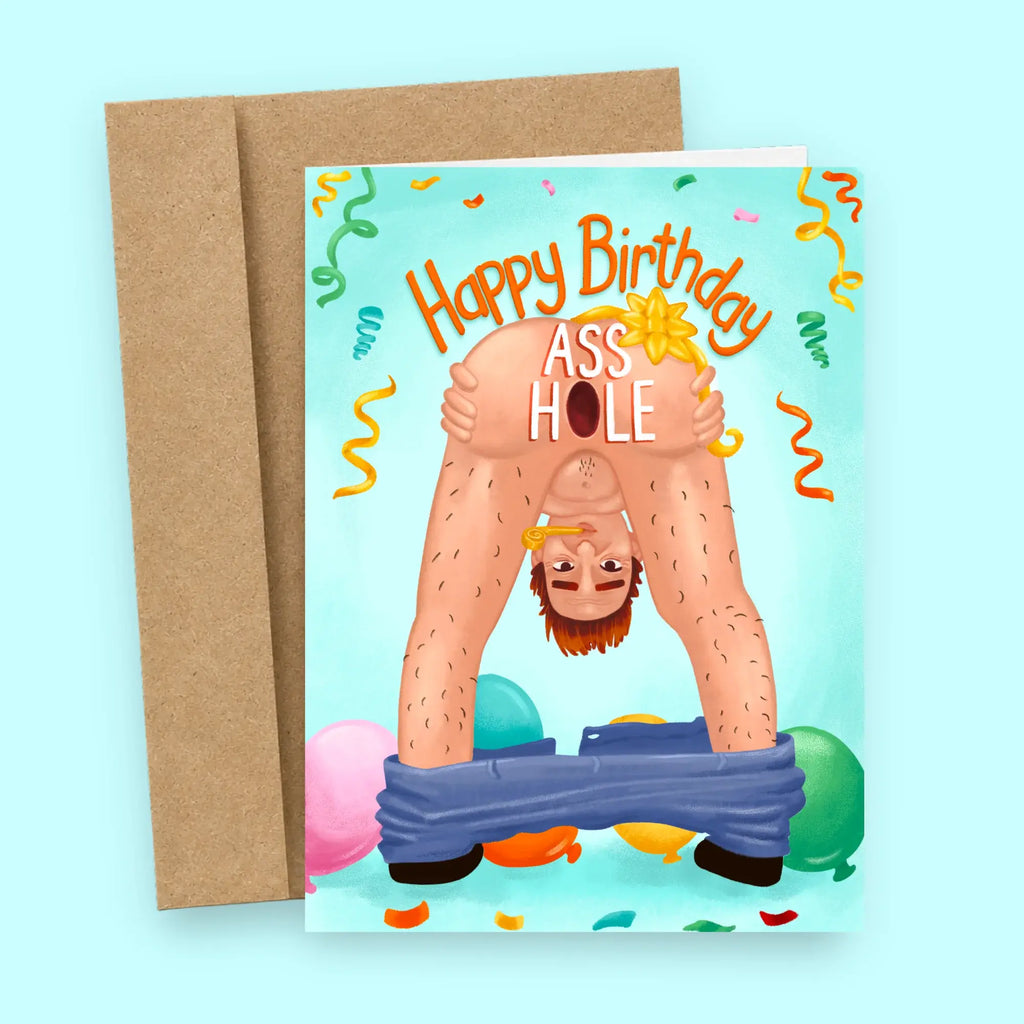 Hilarious Adult Humor Birthday Greeting Card – Rude & Sarcastic Cheeky Gift for Best Friend