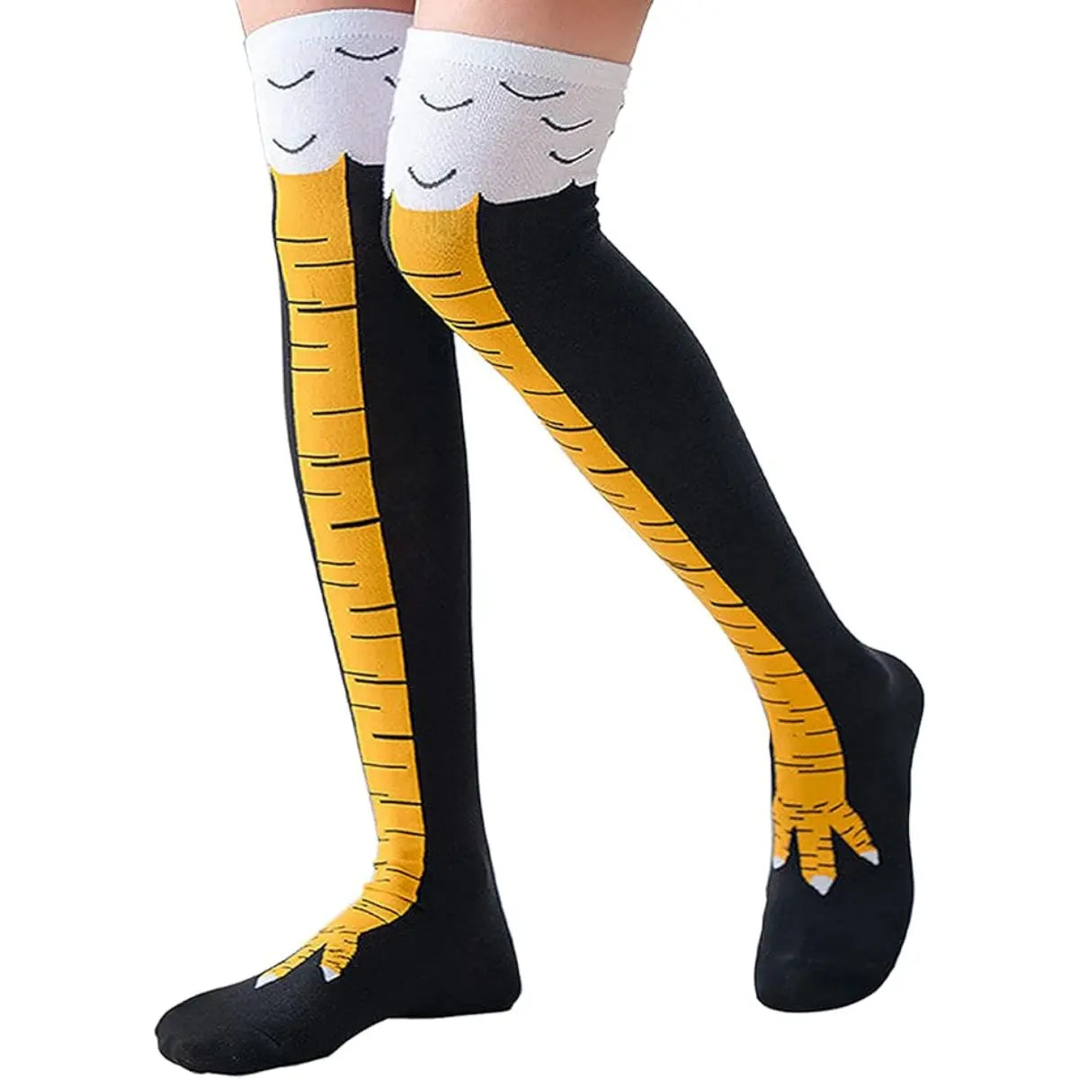 Novelty Funny Chicken Leg Knee High Socks