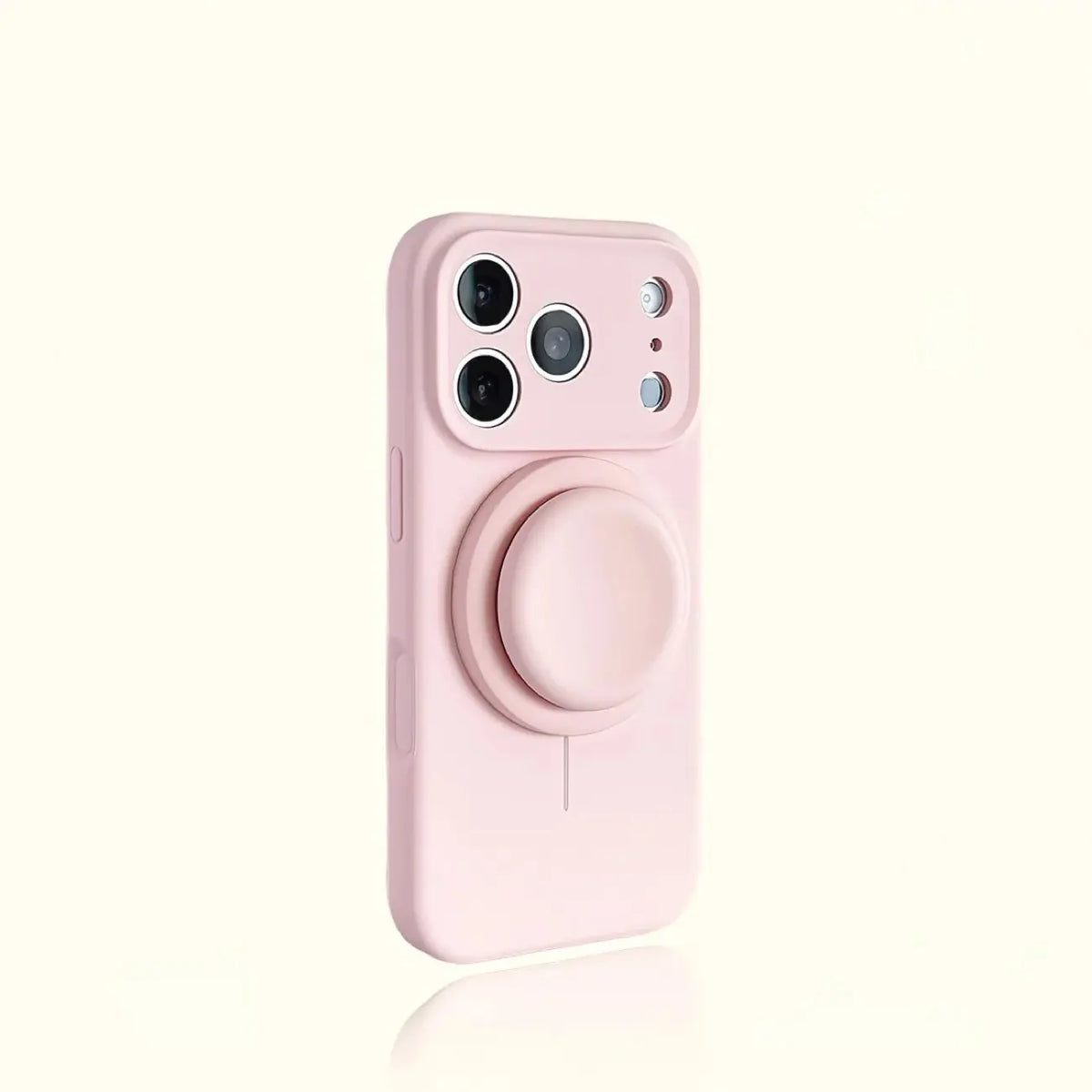 Magnetic Stand Liquid Silicone Full Coverage Phone Case with AI Capture Button for iPhone 18 Pro Max