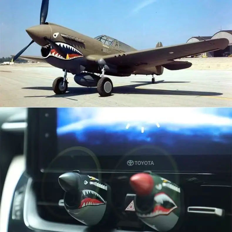 Désodorisant Voiture Avion P-40 Warhawk | Clip de ventilation Vintage Avion de Chasse pour Hommes