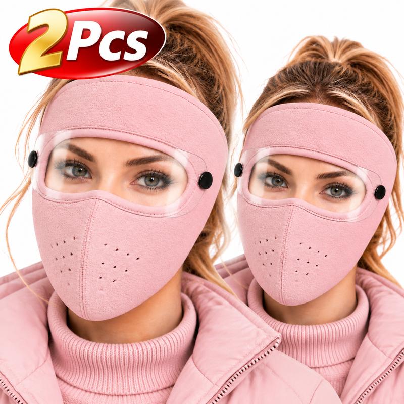 Winter Face Mask with Detachable Goggles – Windproof Thermal Fleece Full Cover for Outdoor Cycling & Skiing