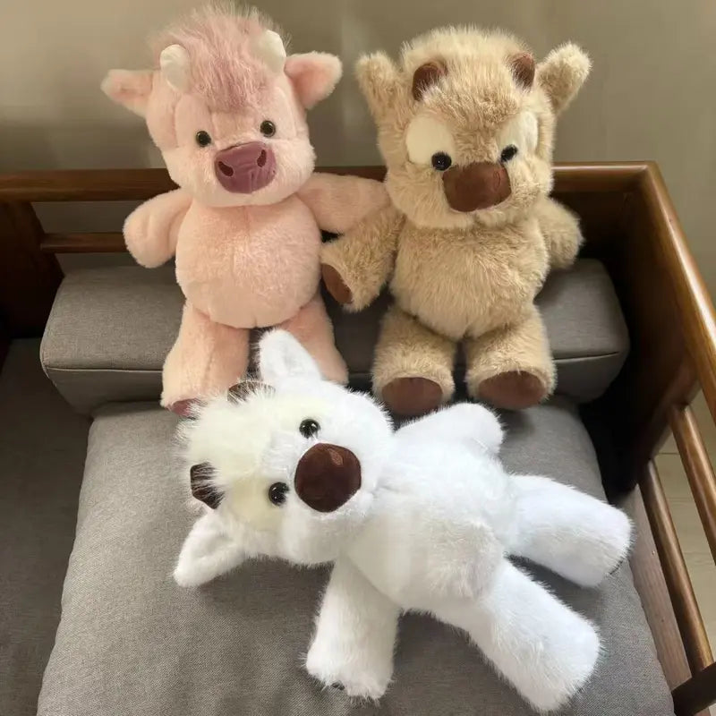 Soft Highland Cow Plush Toy for Kids Gifts and Cozy Room Decor