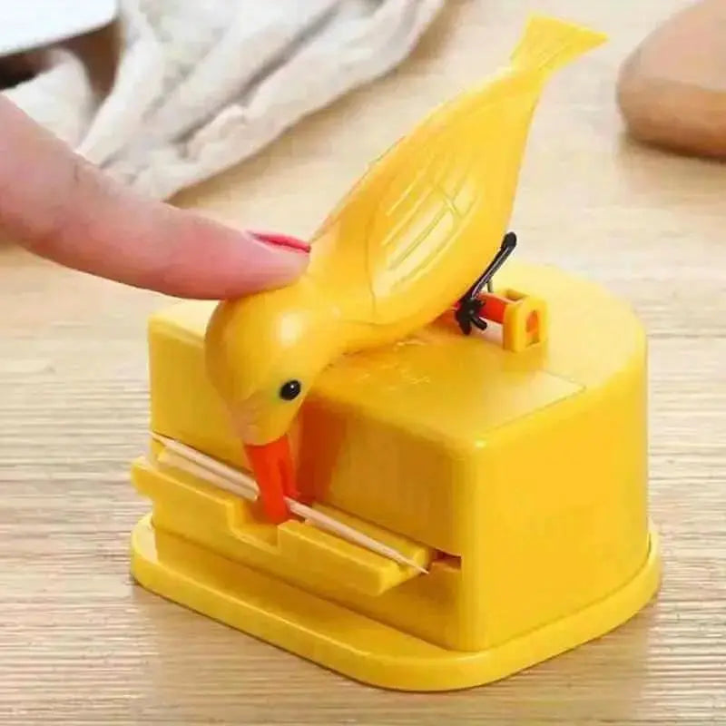 Cute Bird Toothpick Dispenser, Automatic Kitchen Toothpick Holder