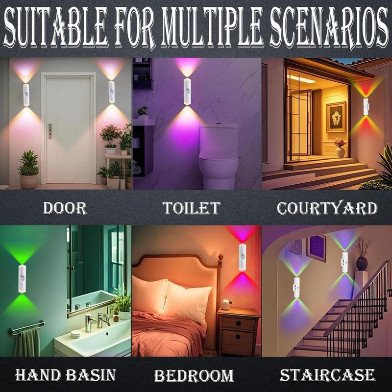 Smart LED Motion Sensor Magnetic Wall Lamp – Dimmable RGB USB Rechargeable Night Light