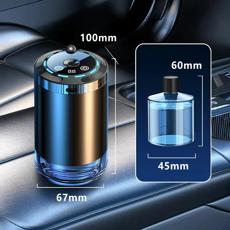 Smart Car Air Freshener, Touch Control Aromatherapy Diffuser with 5 Mist Modes & RGB Star Light