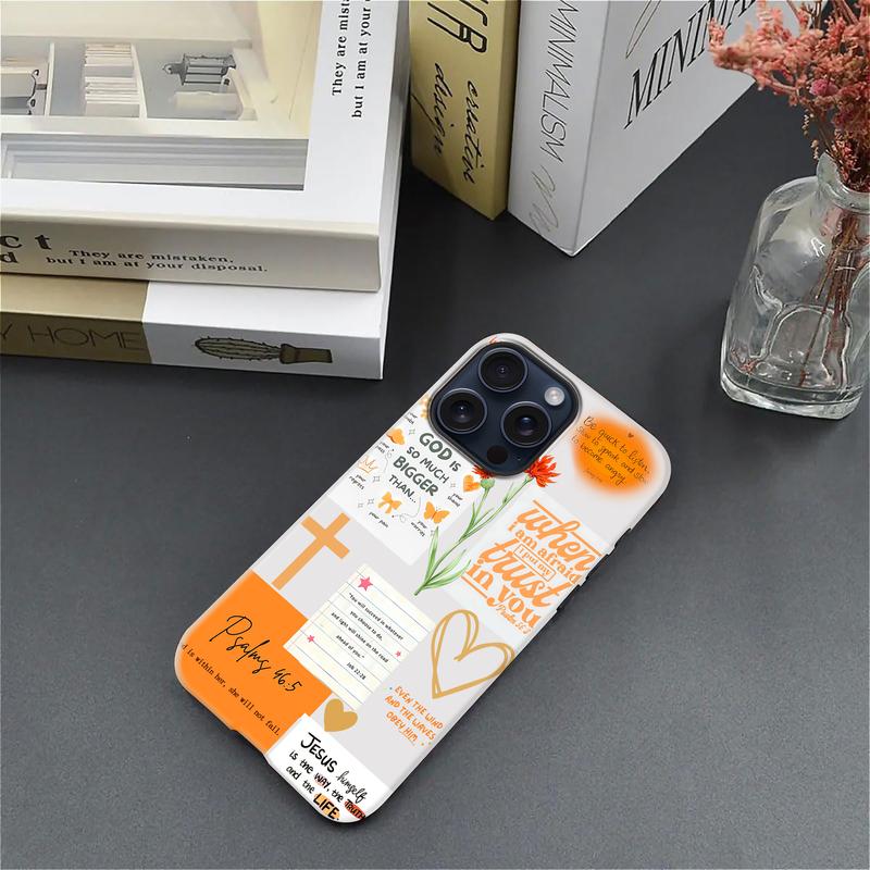 Bible Quotes Cute Flower Shockproof Drop-Proof Case for iPhone 18 Pro Max & Samsung Galaxy S26 Ultra