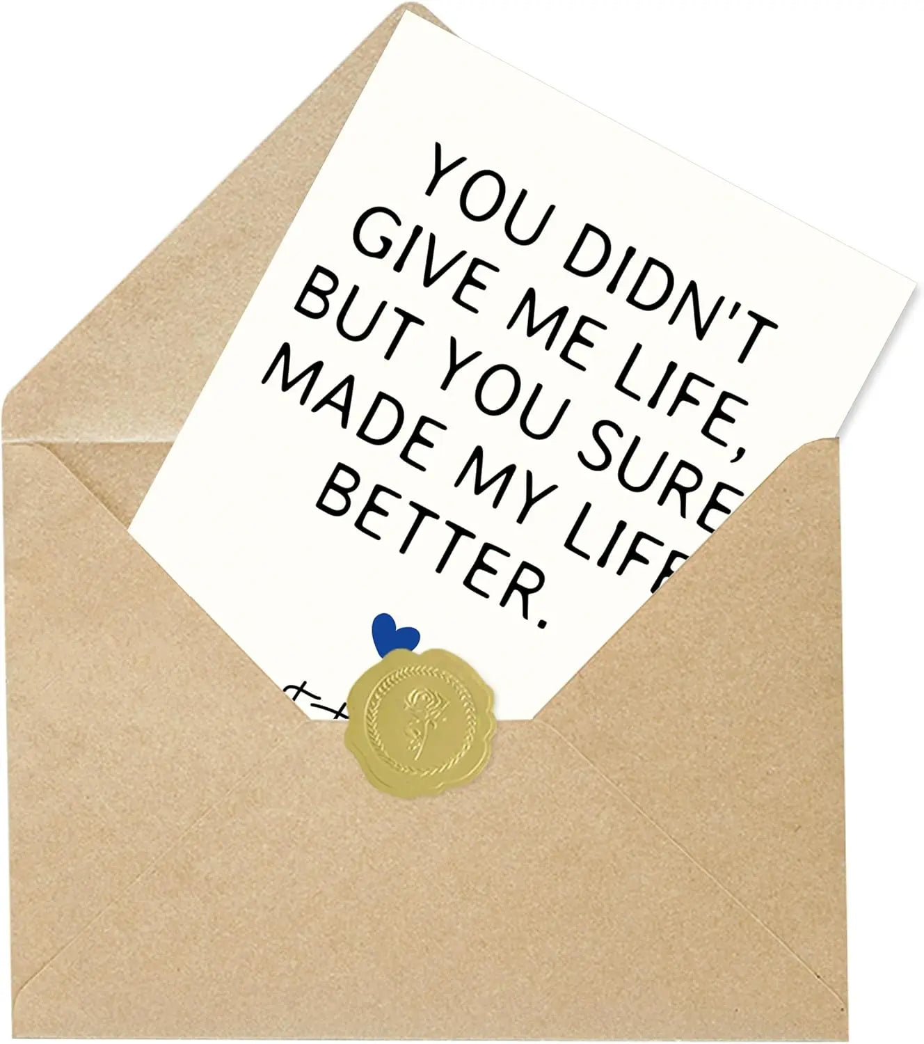 Step Dad & Bonus Dad Emotional Father’s Day Appreciation Card with Envelope