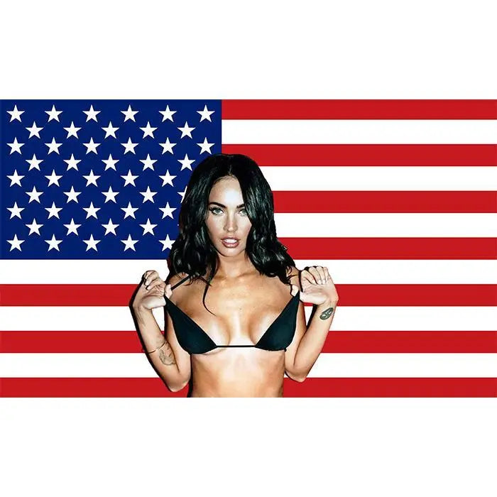 Megan Fox Tapestry Banner (3x5 Ft): Durable Fabric with 4 Grommets for Men's Room & Wall Decor
