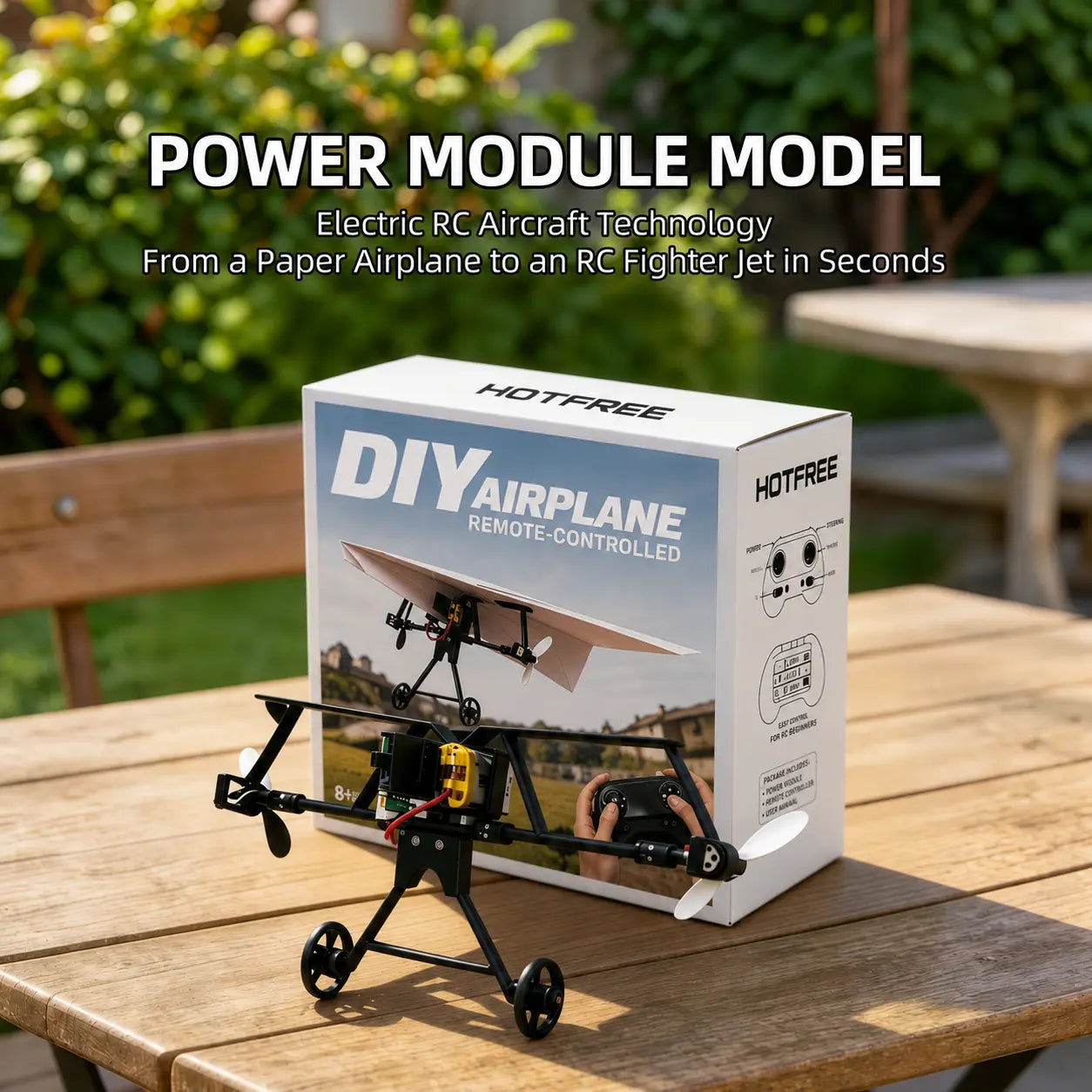 Kit d'avion en papier télécommandé SkyCraft avec stabilisateur gyroscopique